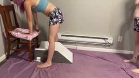 Facesitting trampling by Alice and Rhea (4k)