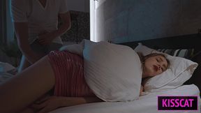 step sister came to step brother s room after party to share bed and hot night fuck