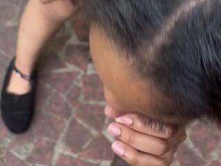 Sucking my Neighbors BBC in Backyard