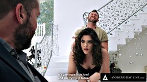 MODERN-DAY SINS - Cuckold Man Watches Horny Wife Victoria Voxxx Get Creampied