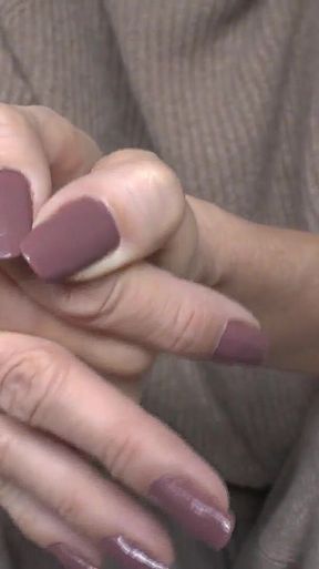 Lady Victoria Valente - Cashmere Knit Outfit, Beautiful Hands, Cocoa Fingernails, Close-ups, JOI