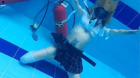 Ashlee Rose school skirt underwater scuba 746 Release week49