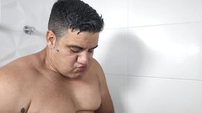 pornstar brasil - brazilian bear xxl hot shower handjob and big cumload