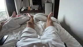 I Start Playing with My Dick, She Can't Resist, Grabs It and Starts Sucking!