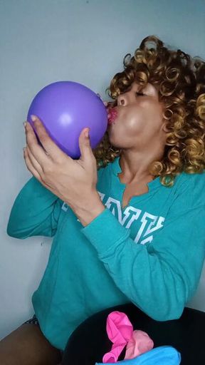Sweater & Pastel Puff: Balloon Inflate & Tie Tease