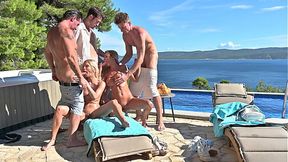 Candee Licious & Shalina Devine's Double Penetration Gangbang Adventure for Bi Tourists
