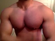 Oiling and worshipping my big bodybuilder pecs and nips
