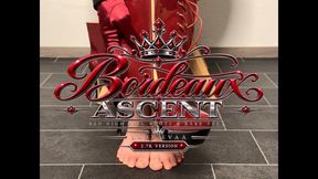 BORDEAUX ASCENT - RED HIGH HEEL BOOTS BARE FEET | LADY EVAA | 2,7K VERSION
