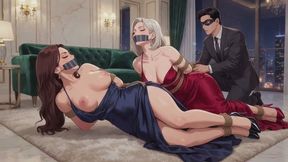 Bondage Stories #164B: Silk Ropes Before the Ball (Animated)