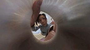 8KVR360 MARTINA giantess Dwarfs wrapped in smelly socks and smelly feet