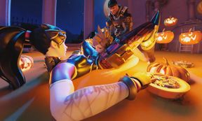 Haolloween Threesome Voyeur