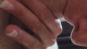 Cumshot giver Granny Cathy devours my cock and balls Pov 4K