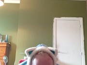 Slow motion points of view of a BBC-gangbang-thirsty gayslut , putting the hentai dildo up her ass