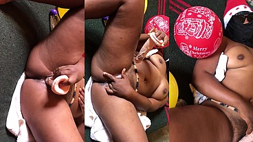 Let’s see how the Christmas pussy looks