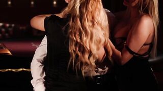 3some FFM - Stranger's Wild Threesome with Hot Blonde Bombshell Babes