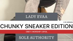 SOLE AUTHORITY - BLACK CHUNKY SNEAKERS SOCKS | LADY EVAA | 2,7K Version
