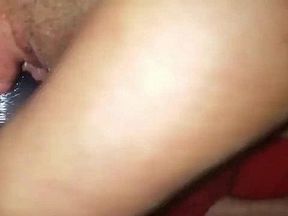 Horny Lady Dildoing Her Wet Cunt