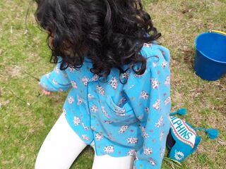 I discover a lady on my land taking what is not hers