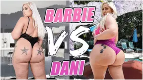 Throat-gobbling, sweaty sexfest: Ashley Barbie & Mz Dani's titanic titty-to-boots battle