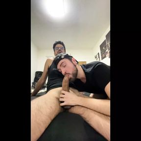 sucking my friend dick on the bed