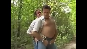 gay cruising in the woods with two rich mature bears