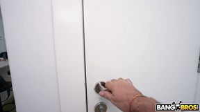 lady ana cleans potro s cock by squirting on it