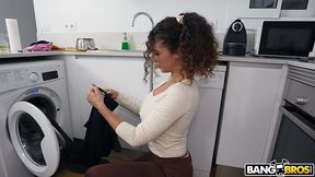 lady ana cleans potro s cock by squirting on it