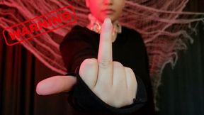 MIDDLE FINGER HARDCORE HUMILIATION - Flipoff Humiliation with Humiliatrix Countess Wednesday - Rejection, Mental Domination, Mind Fuck, Psychological