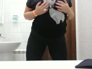 Woww extreme big ass naked in toilet club