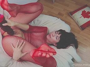 My13n3's dildo creampies & ereupts