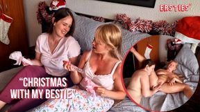 Best Friends Anna and Lisa exchange sexy gifts before lezbian sex