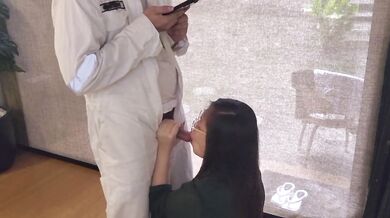 Seaman cum in mouth behind graduation steps