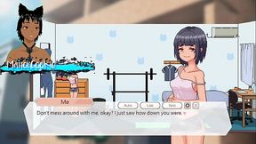 Curvy black-haired girl with round ass gets packages delivered