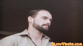 ”Classic homosexual studs booty bang hard in a wild threeway”