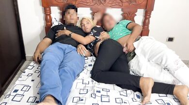 Watching Movie with My Boyfriend and his Best Friend who Lays Next to Me and Starts Touching My Ass