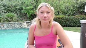 blonde teen deep throats a hard bbc before it goes in her tight twat