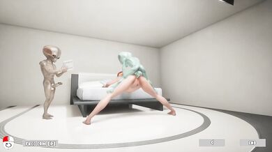 Alien members stretch virgin with anal horror licking monsters