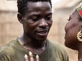 nigerian black [AI GENERATED] naija village afro darksome enjoys ride raw sex ride by darksome afro - american gracious ebony chap in the bush whilst step mama was away. doggy style, missed missionary, bj