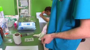Exclusive video Bareback: Horny patient lets hot sexy doctor fuck her