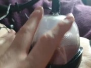 Cristina Cielo tries hard pussy pumping and vibrating anal beads