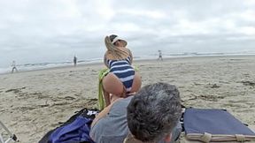 Strangers watched &mdash;  but she kept going till I shot  Public ass&#x1F351;