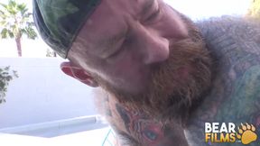 BEARFILMS - Muscle bears Jack Dixon and Carlo Cox fuck in the backyard