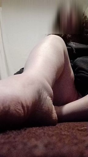 Applying Lotion to Legs, Thighs and Feet