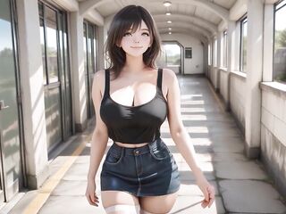 Lust Brunette hair Dominatrix Supplicates for Unfathomable Fill on Sun-Kissed Balcony