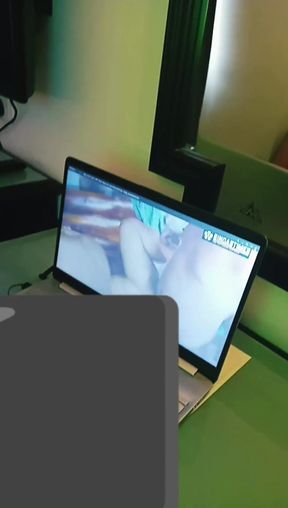 Fantasy Roleplay of Stepmom in Orange Saree Playing with Her Kitty