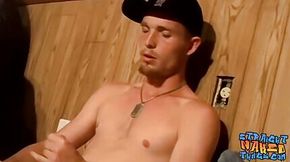 Straight amateur thug Viper strokes his big cock and cums