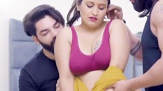 House Onwer Two Bhaiyon Ne Milkar Kaamwali Bhabhi Ke Sath Chudai Kari Bedroom Me