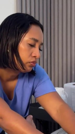 Leyne Rodriguez: Small Penis Humiliation Bodywork Session   Clip 1
