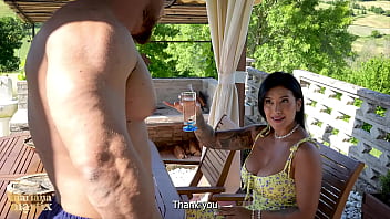 Big-ass Latina fucks a muscular Italian outdoors - Mariana Martix &amp_ Big White Bull