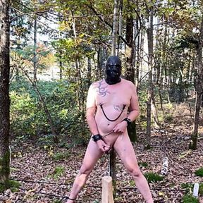 Selfbondage &amp; CBT in the Forest